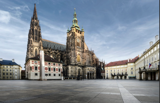Château de Prague, vue sur la Vltava accessible PMR
